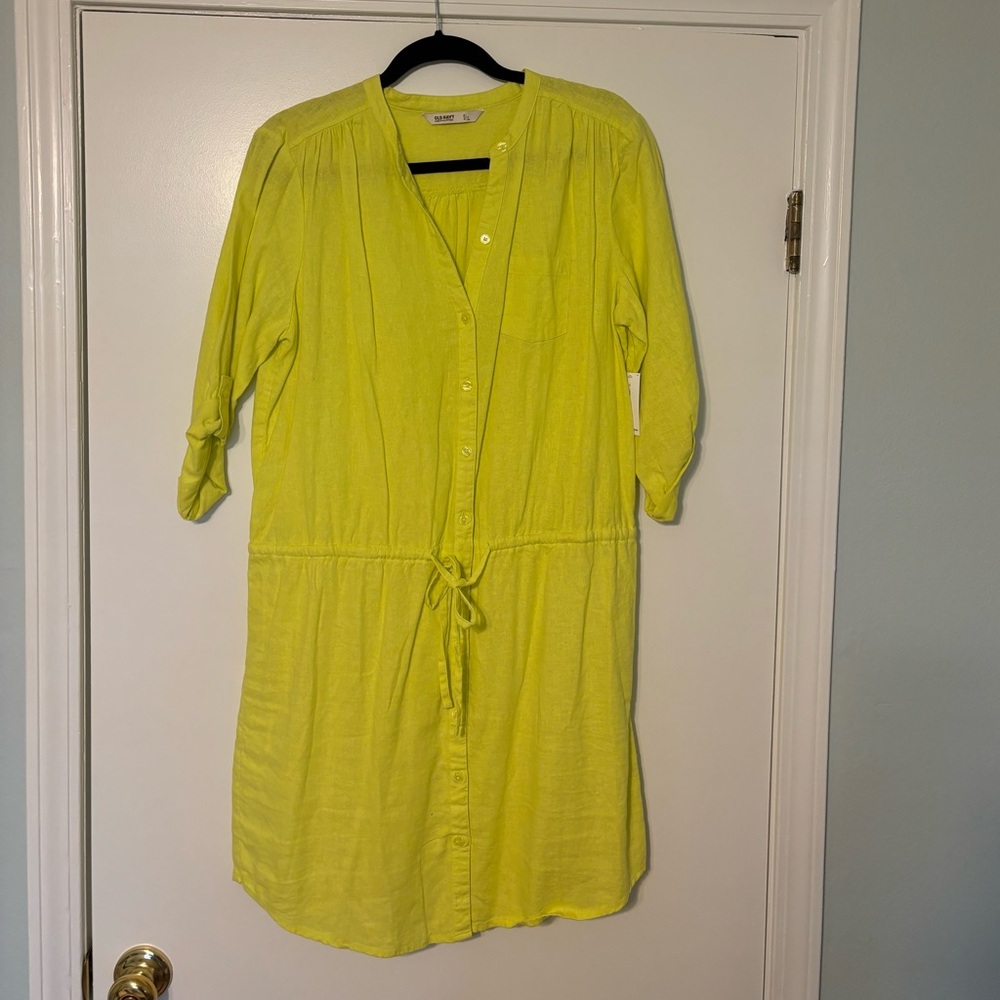 Old Navy tie waist shirt dress